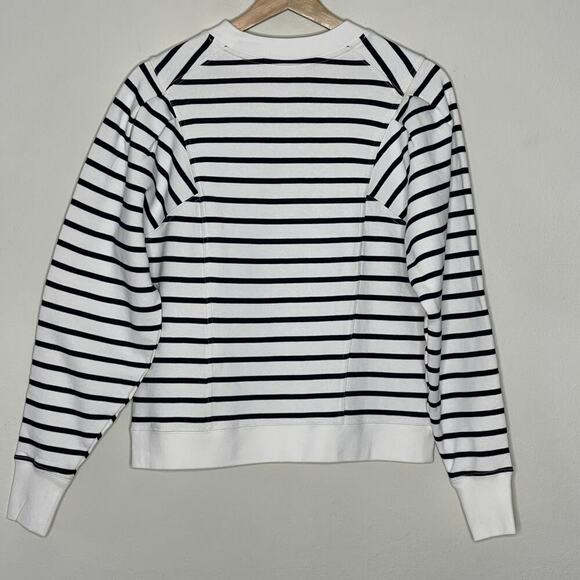 SEZANE STRIPED ORGANIC‎ COTTON SWEATSHIRT SIZE XS NWT - Picture 2 of 10